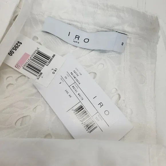 IRO Mireya Eyelet Strappy Halter Neck Peplum Top - Picture 13 of 14